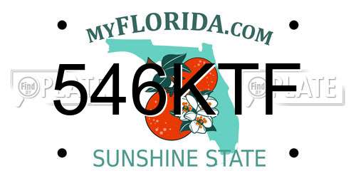546KTF Florida License Plate
