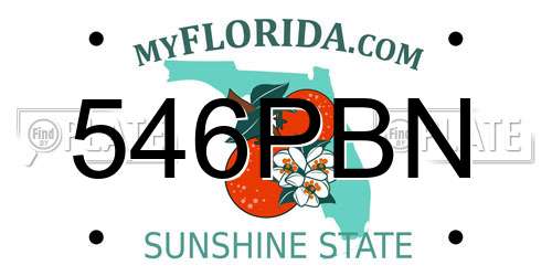546PBN Florida License Plate