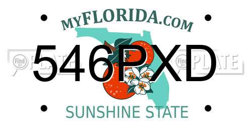 546PXD Florida License Plate