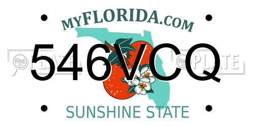 546VCQ Florida License Plate