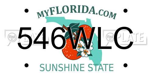 546WLC Florida License Plate