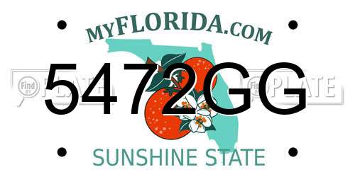5472GG Florida License Plate