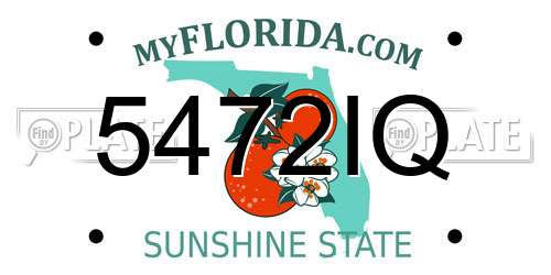 5472IQ Florida License Plate