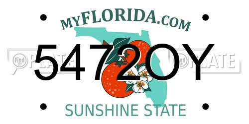 5472OY Florida License Plate
