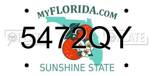 5472QY Florida License Plate