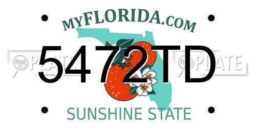 5472TD Florida License Plate