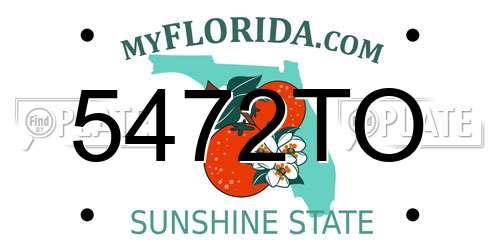 5472TO Florida License Plate