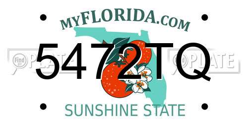 5472TQ Florida License Plate