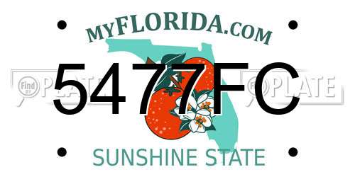 5477FC Florida License Plate