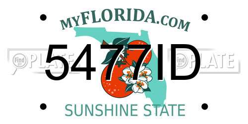 5477ID Florida License Plate