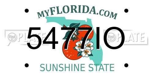 5477IO Florida License Plate