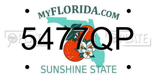 5477QP Florida License Plate