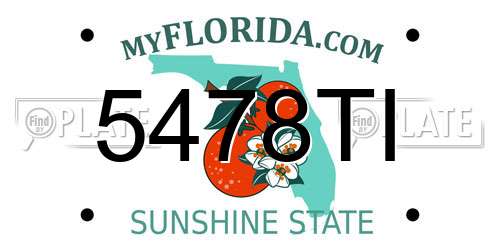 5478TI Florida License Plate