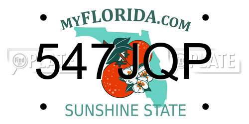 547JQP Florida License Plate
