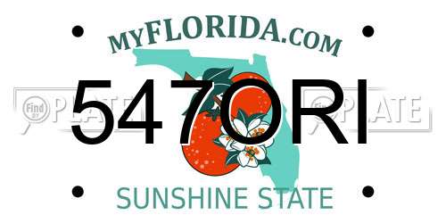 547ORI Florida License Plate