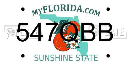 547QBB Florida License Plate