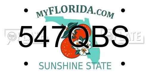 547QBS Florida License Plate