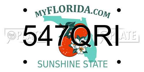 547QRI Florida License Plate
