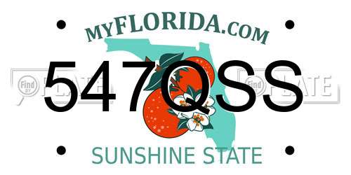 547QSS Florida License Plate