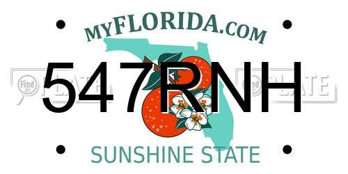 547RNH Florida License Plate