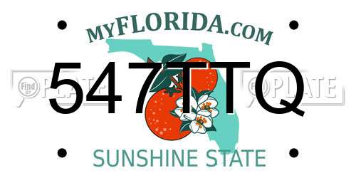 547TTQ Florida License Plate