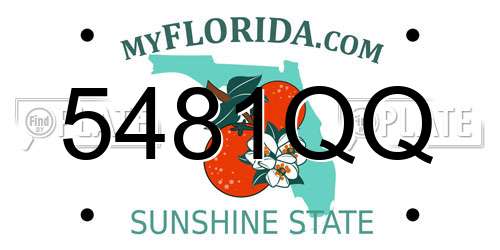 5481QQ Florida License Plate