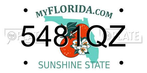 5481QZ Florida License Plate