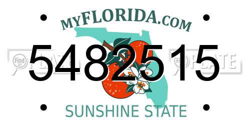 5482515 Florida License Plate