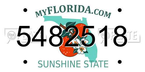 5482518 Florida License Plate