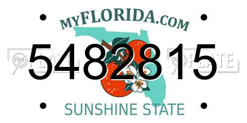 5482815 Florida License Plate