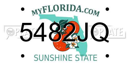 5482JQ Florida License Plate