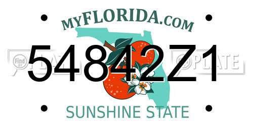 54842Z1 Florida License Plate