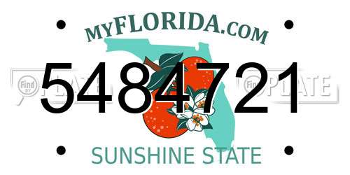 5484721 Florida License Plate