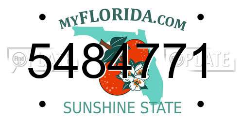 5484771 Florida License Plate