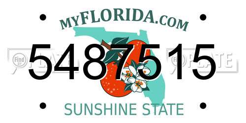 5487515 Florida License Plate