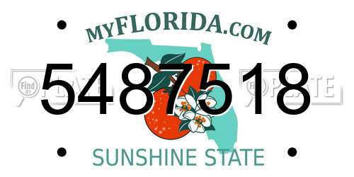 5487518 Florida License Plate