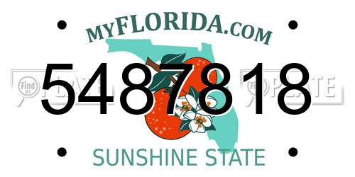 5487818 Florida License Plate