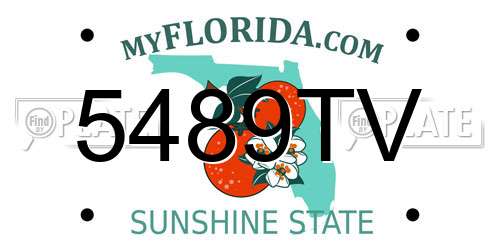 5489TV Florida License Plate