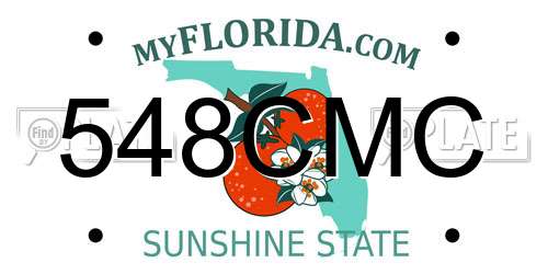 548CMC Florida License Plate