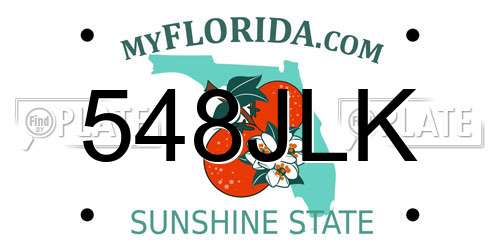 548JLK Florida License Plate
