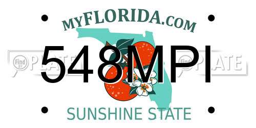 548MPI Florida License Plate