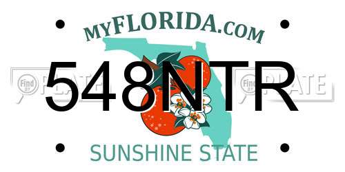 548NTR Florida License Plate