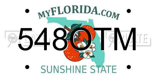 548OTM Florida License Plate