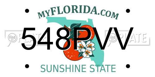 548PVV Florida License Plate