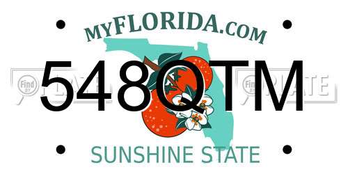 548QTM Florida License Plate