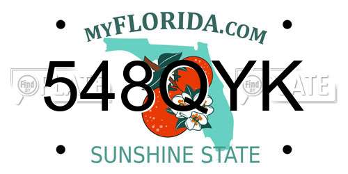 548QYK Florida License Plate