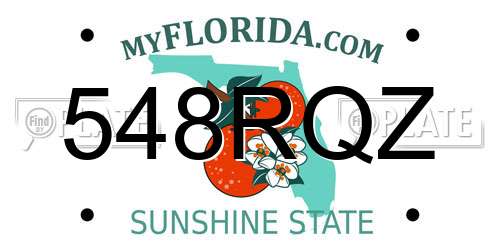 548RQZ Florida License Plate