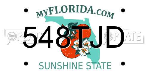 548TJD Florida License Plate