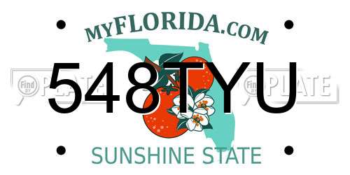 548TYU Florida License Plate