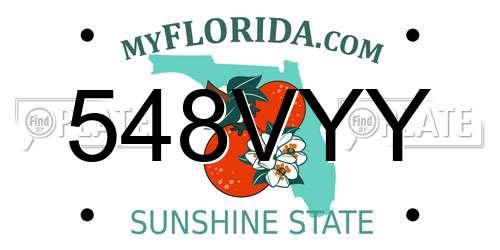 548VYY Florida License Plate